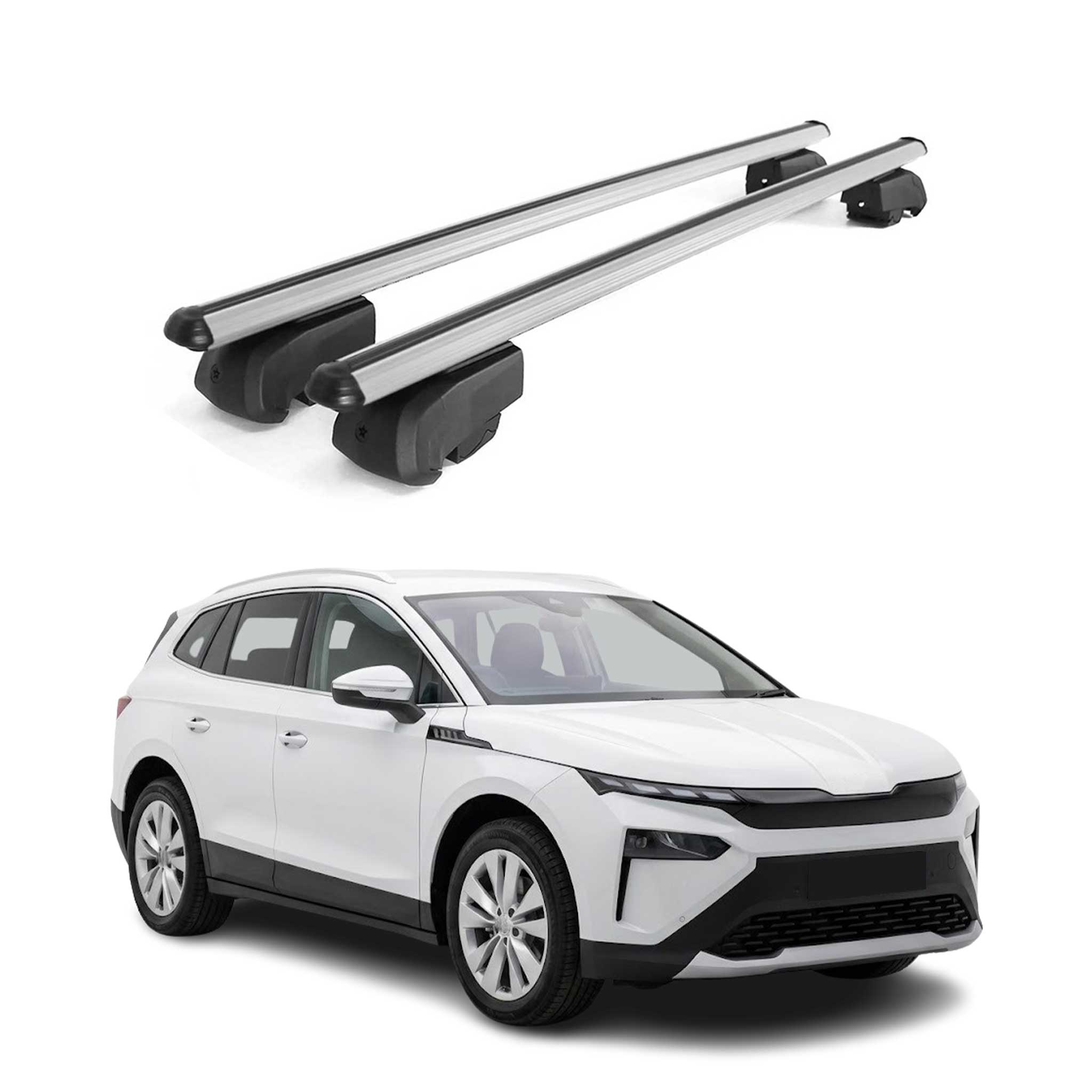 Dachträger Grundtäger für Skoda Elroq 2024-2026 75kg Aluminium Silber 2 tlg