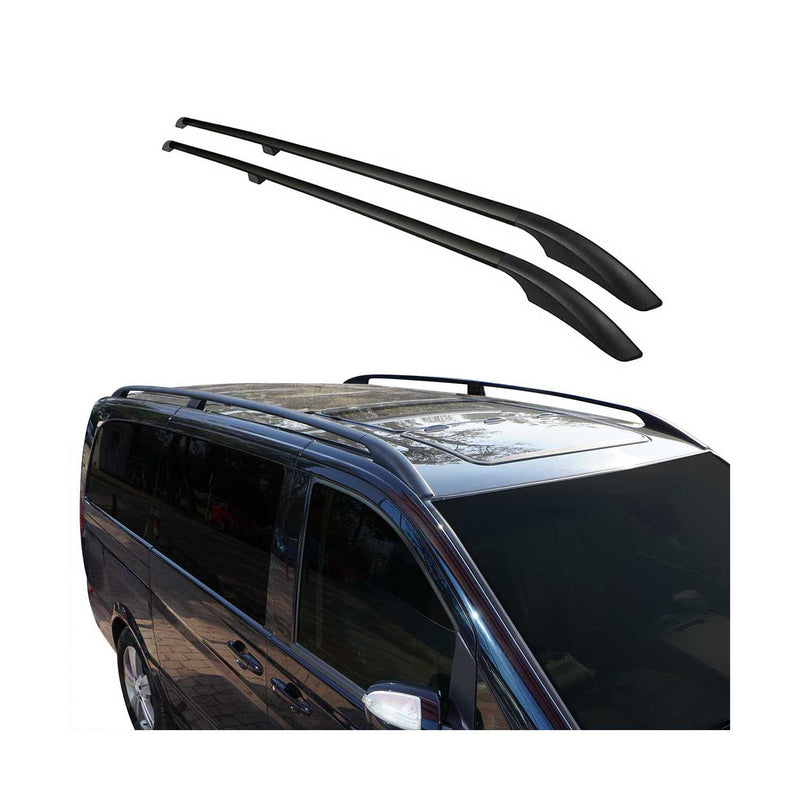 Dachreling Dachgepäckträger Relingträger für Fiat Panda 2012-2025 Alu Schwarz 2x