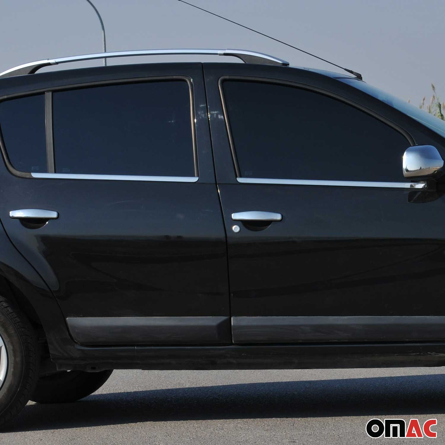 Fensterleisten Zierleisten für Dacia Sandero 2008-2012 Edelstahl Chrom 4tlg