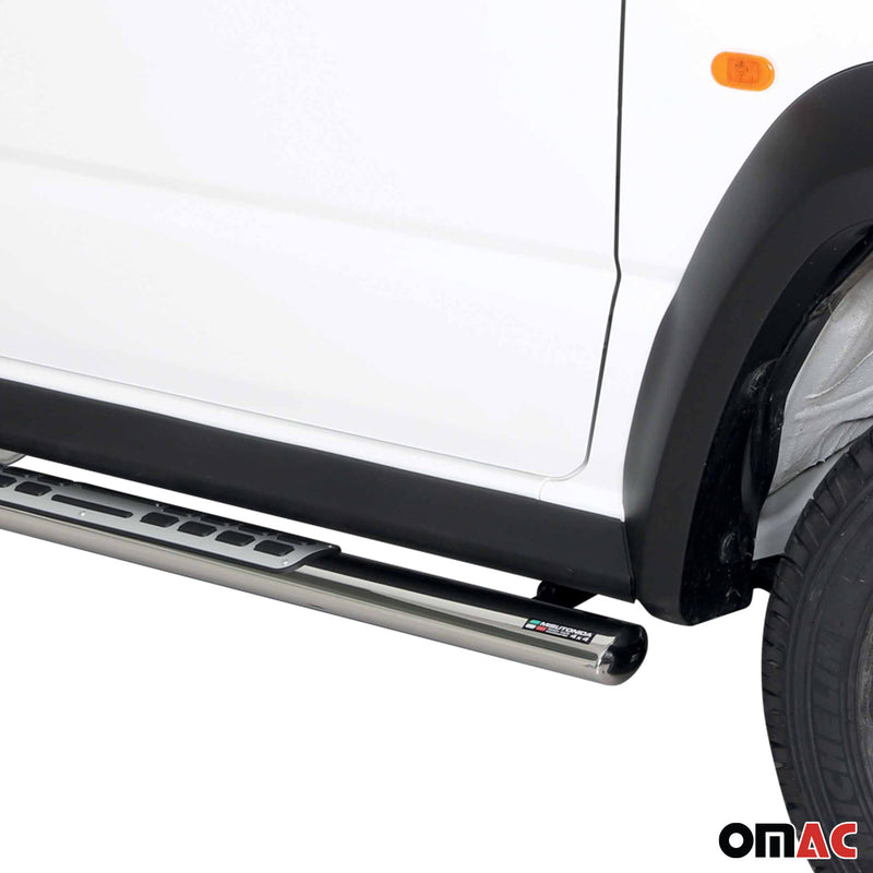 Edelstahl Seitenschweller Schwellerrohre für Suzuki Jimny 2018-2025 Silber