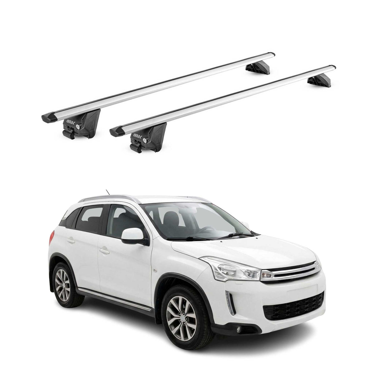 Dachträger für Citroen C4 Aircross 2012-2017 100kg Aluminium Silber 2x ABE