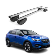 Dachträger Gepäckträger für Opel Grandland X 2017-2025 ABE Aluminium Grau 2x