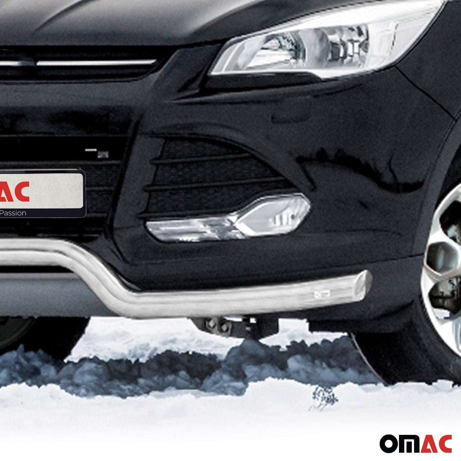 Frontbügel Frontschutzbügel Schutz für Ford Kuga II 2012-2017 ABE Stahl Silber