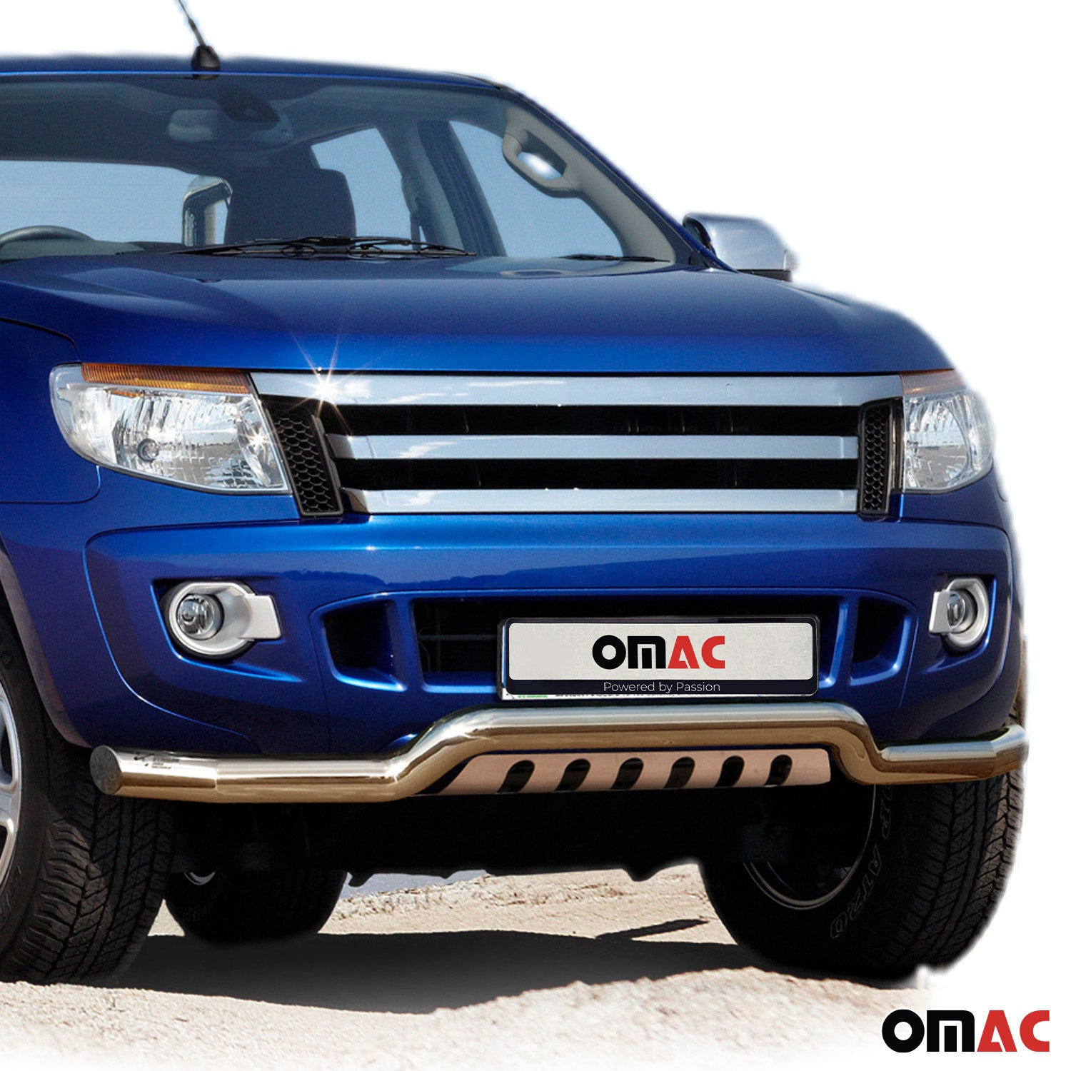 Edelstahl Frontschutzbügel für Ford Ranger 2012-2016 mit ABE Silber Rammschutz