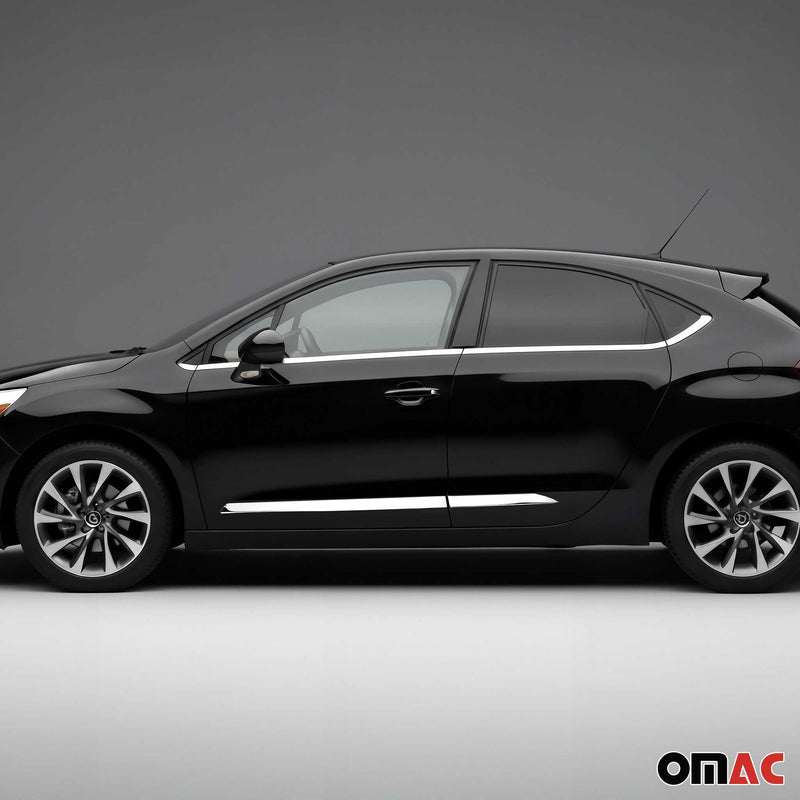 Seitentürleiste Türleisten Türschutzleiste für Citroen DS4 2011-2018 Chrom 4x