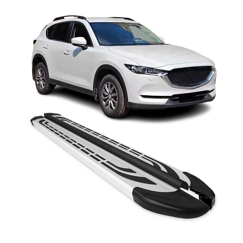Trittbretter Seitenschweller Seitenbretter für Mazda CX-5 2016-2025 Alu Grau