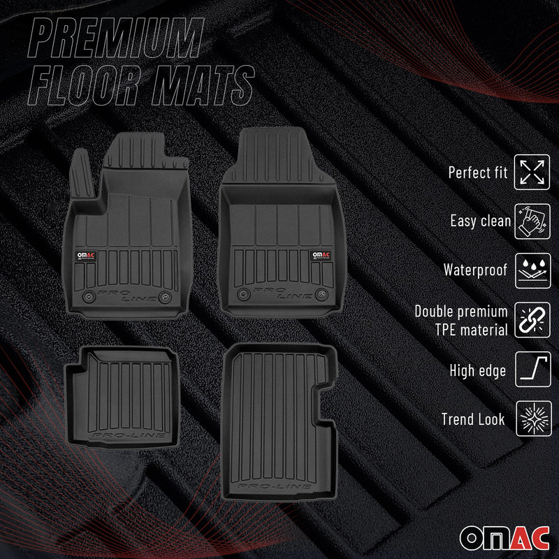 OMAC Gummi Fußmatten für Fiat 500 Hybrid 2020-2025 Premium TPE Automatten 4tlg