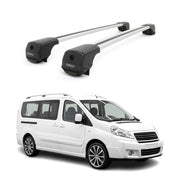 Dachträger Grundträger für Fiat Scudo 2007-2016 Aluminium 75kg Grau 2tlg