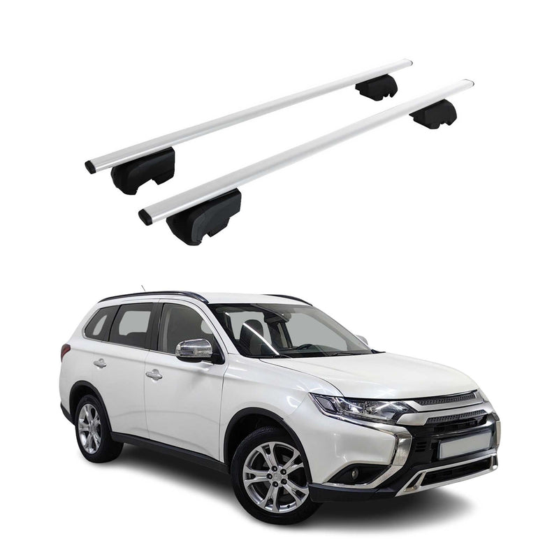 Dachträger Grundtäger für Mitsubishi Outlander 2012-2021 75kg Metall Silber 2x