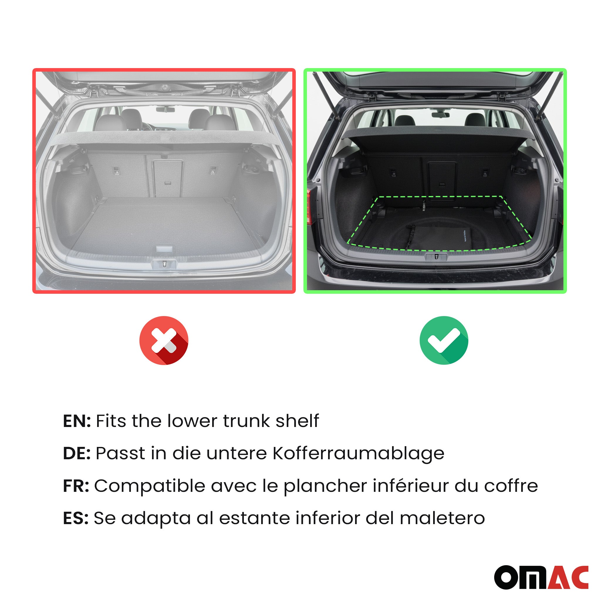 Kofferraummatte Kofferraumwanne für Toyota Corolla Kombi 2019-2026 TPE Schwarz