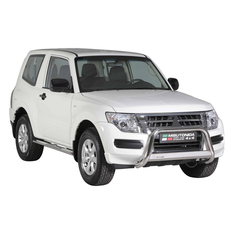 Frontbügel Frontschutzbügel für Mitsubishi Pajero 2015-2021 ø63mm Stahl Silber