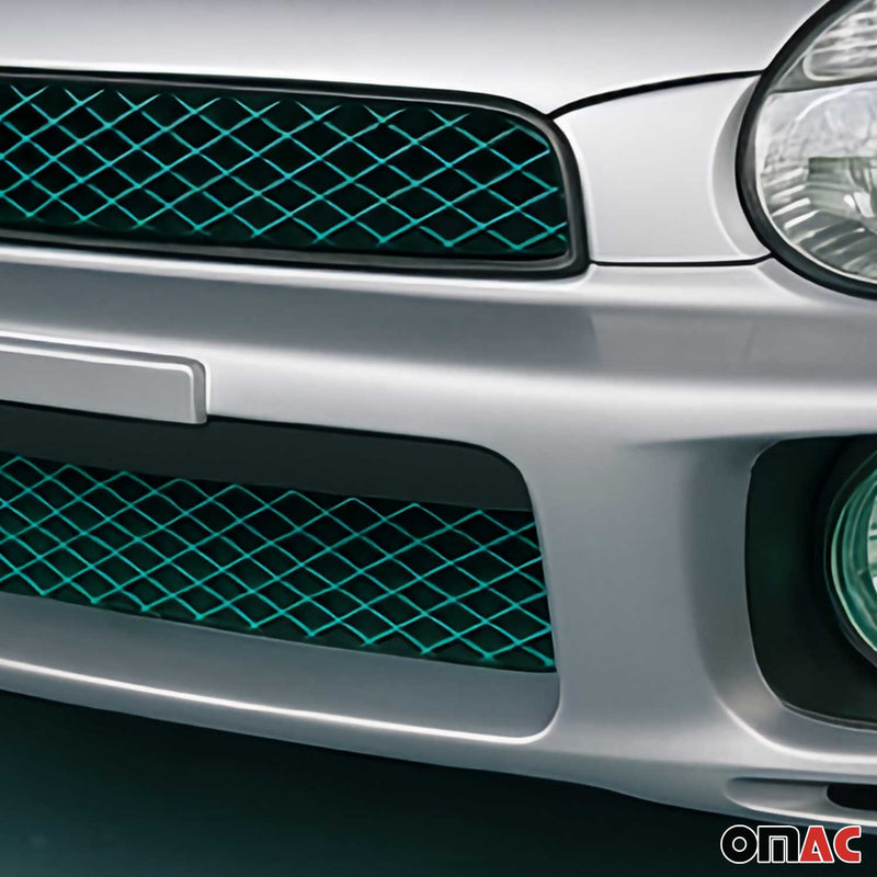 Universal Frontgrill Wabengitter Stoßstange Frontschürze Alu 100x33cm Grün