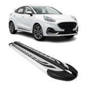 Trittbretter Seitenschweller Seitenbretter für Ford Puma 2019-2026 Alu Grau