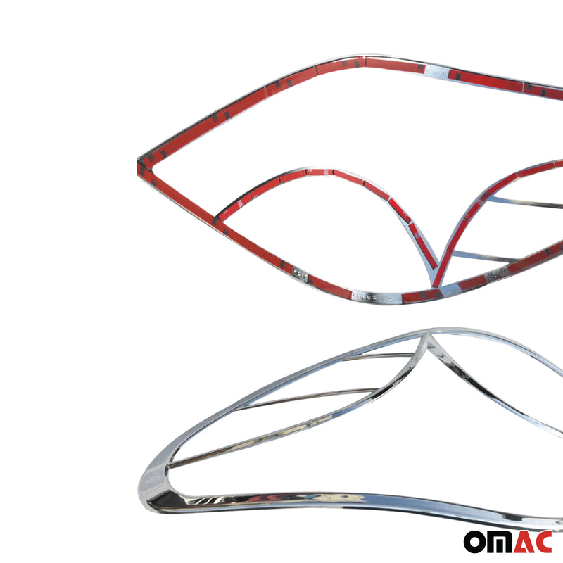 Rücklicht Leisten Heckleuchte für Peugeot 207 2006-2009 Chrom ABS Silber 2tlg