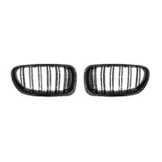 Nieren Grill Kühlergrill für BMW 5er F10 M-Tech 2010-2016 Schwarz Glanz