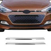 Kühlergrill Leisten Grillleisten für Hyundai i20 2015-2019 Edelstahl Chrom 2tlg