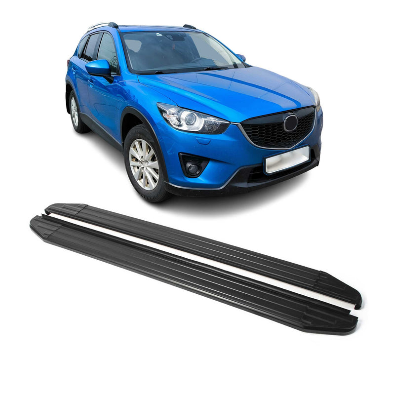 Trittbretter Seitenschweller für Mazda CX-5 2011-2017 Alu Schwarz ABE
