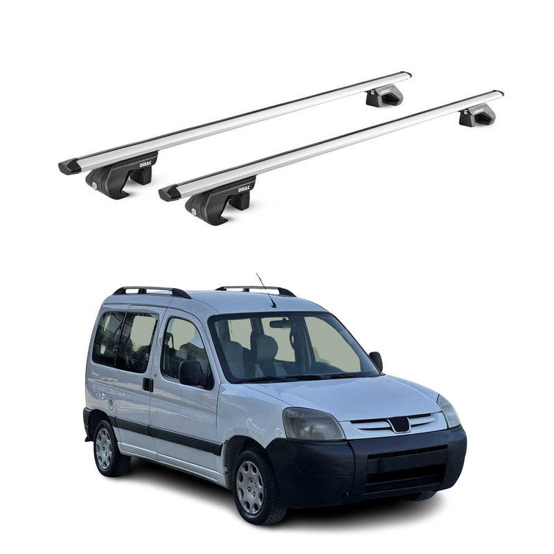 Dachträger Grundtäger für Peugeot Partner mk1 2002-2008 FL 90kg Alu Grau 2x ABE