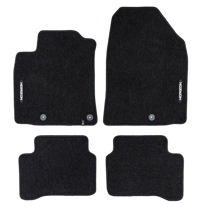 Velours Fußmatten für Hyundai Ioniq 2016-22 Autoteppich Automatten Schwarz 4 tlg
