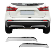 Heckdiffusor Stoßstangen für Nissan Qashqai J11 2017-2021 Edelstahl Chrom 2x