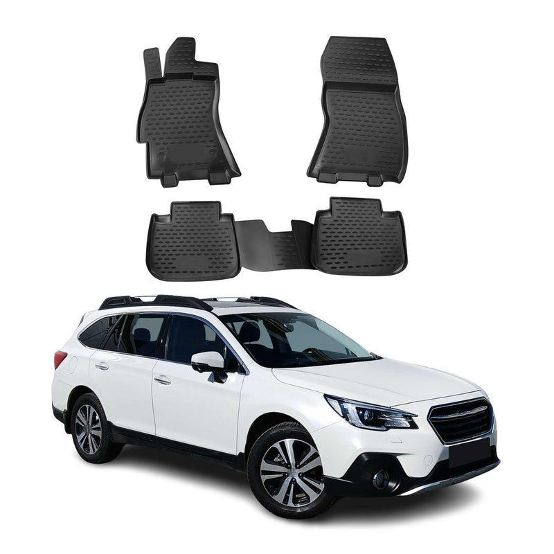 OMAC Gummimatten Fußmatten für Subaru Outback 2014-2025 TPE Automatte Schwarz 4x