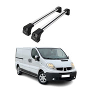 Dachträger Grundtäger für Renault Trafic mk2 2001-2014 75kg Alu Silber 2 tlg