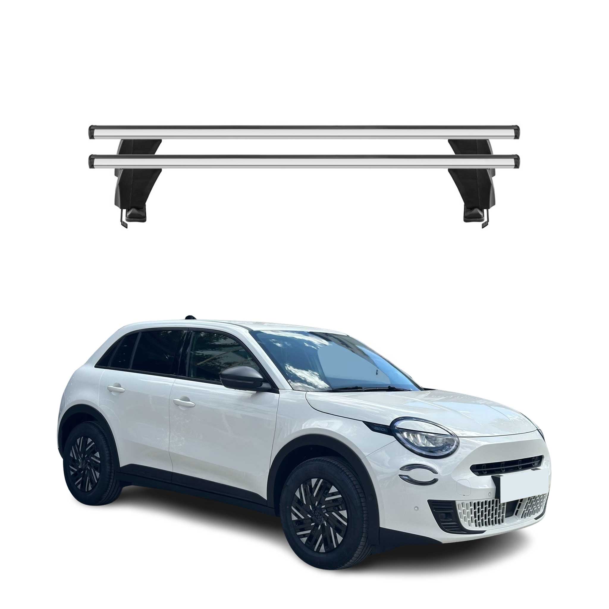 Menabo Dachträger Grundträger für Fiat 600E/600 2023-2026 Alu Grau 2tlg
