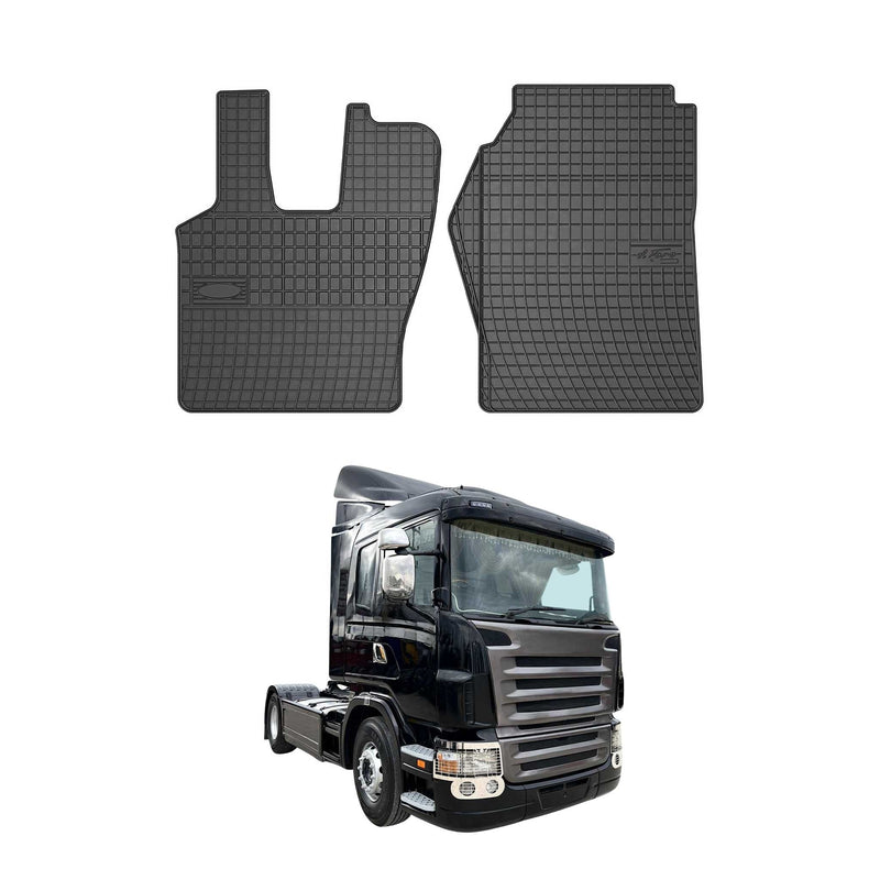 OMAC Gummi Fußmatten für Scania RIG 2004-2010 Automatten Gummi Schwarz 2tlg