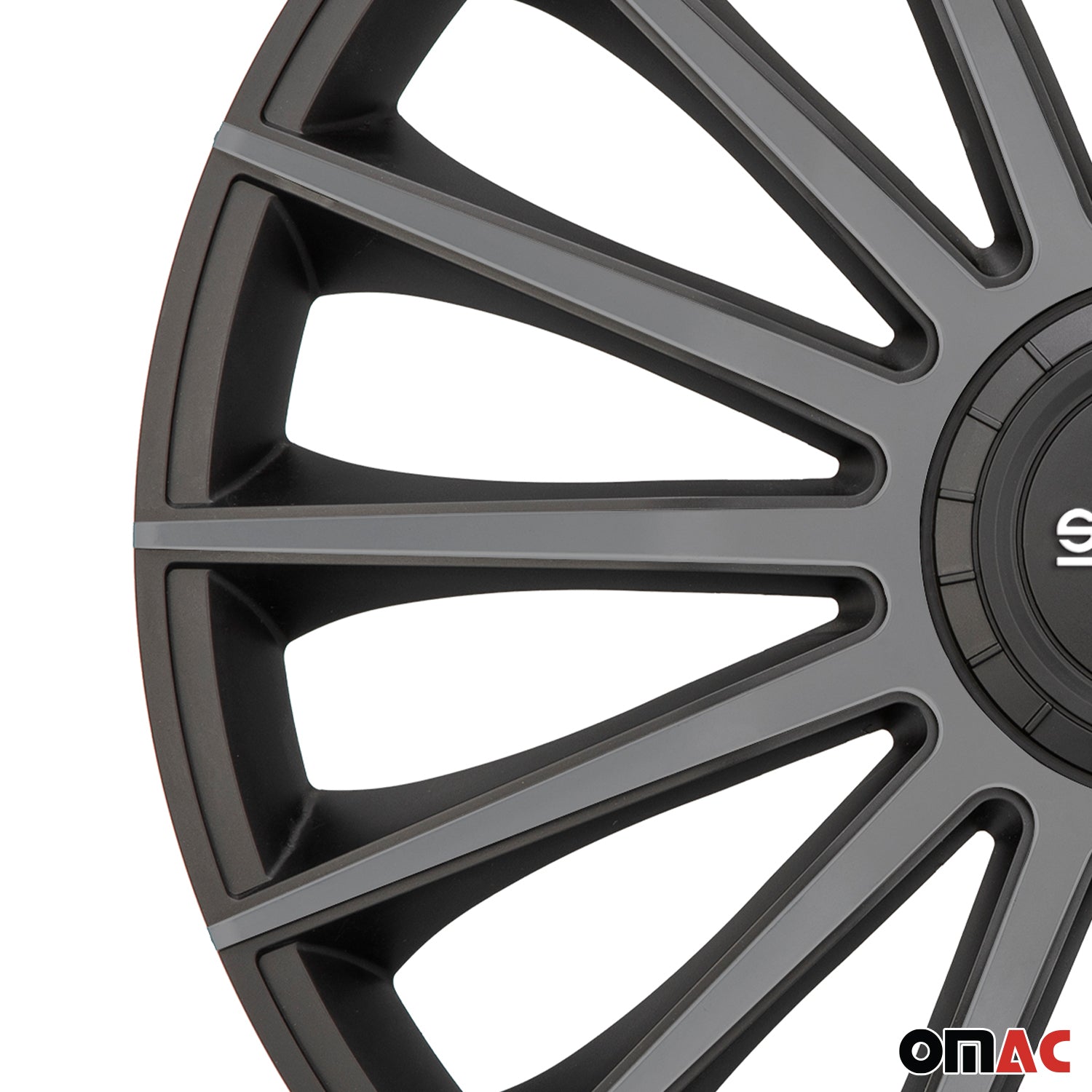 Radkappen Radzierblenden Sparco Treviso 16" Zoll Abdeckung Set Schwarz Grau 4x