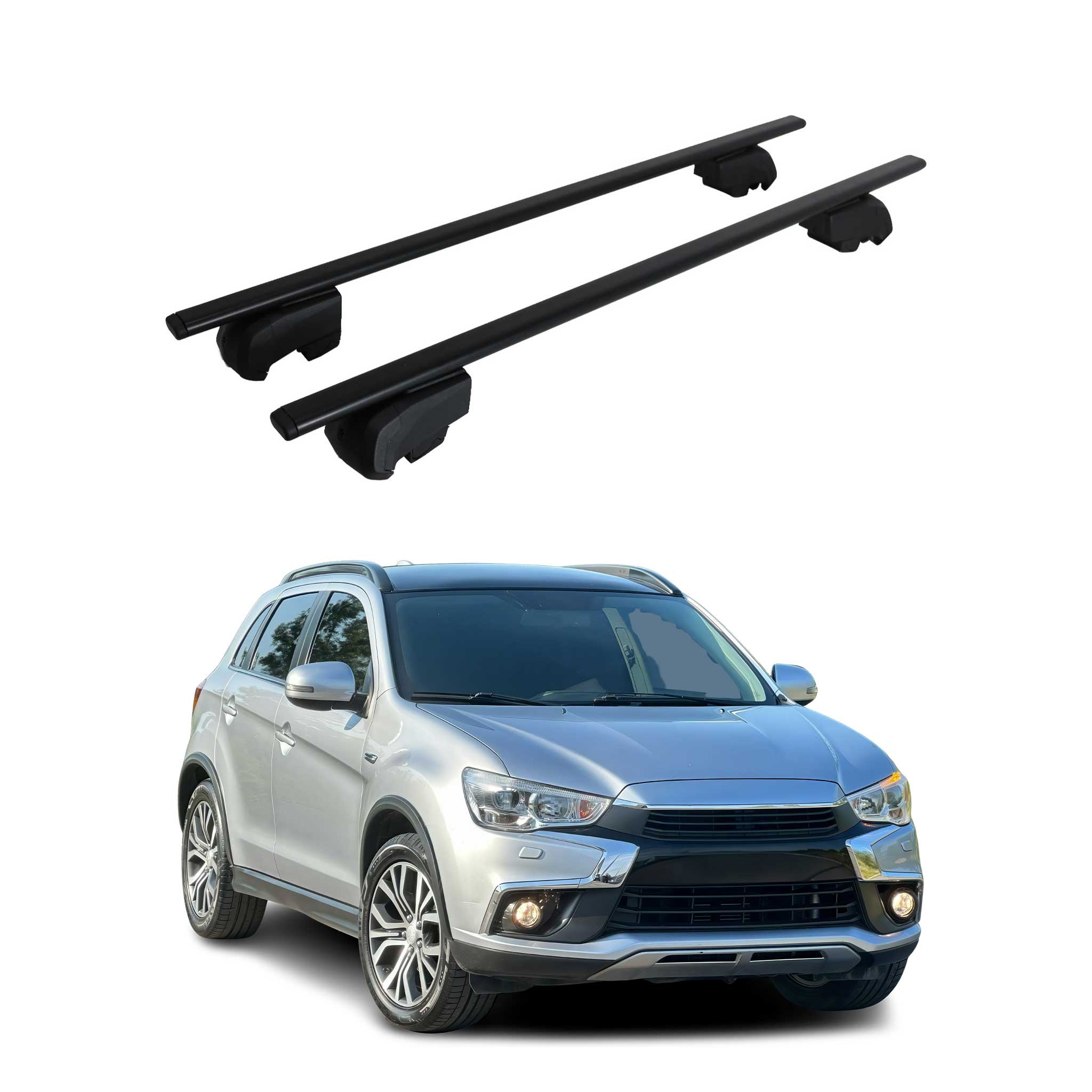 Dachträger Gepäckträger für Mitsubishi ASX 2010-2023 Grundträger ABE Schwarz