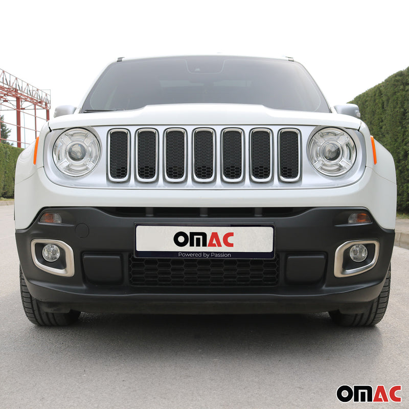 Fog light frame for Jeep Renegade 2014-2019 Brushed stainless steel 2x