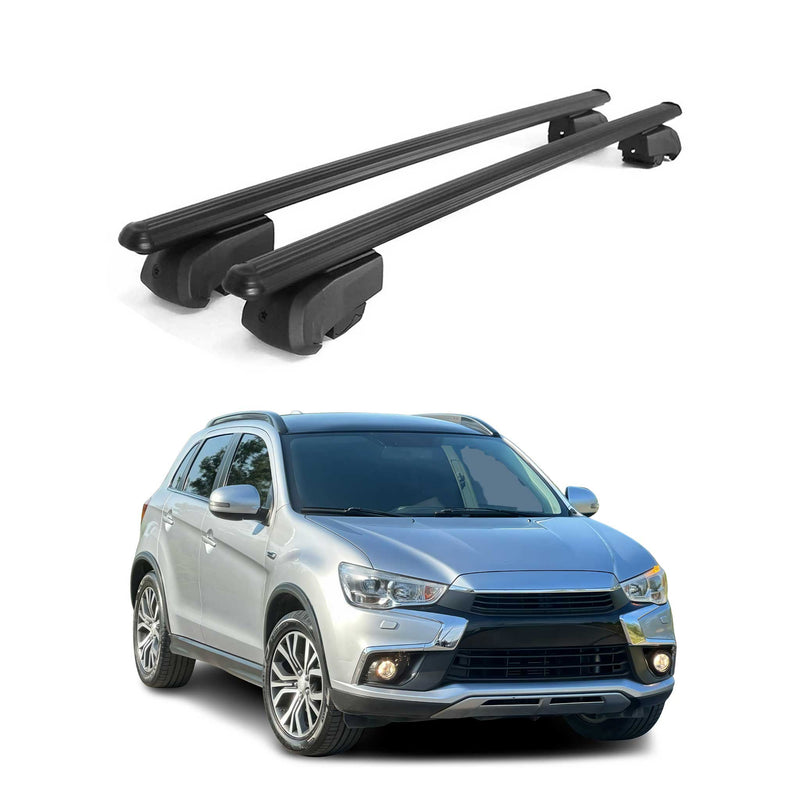 Dachträger Grundtäger für Mitsubishi ASX 2010-2023 75kg Alu Schwarz 2 tlg