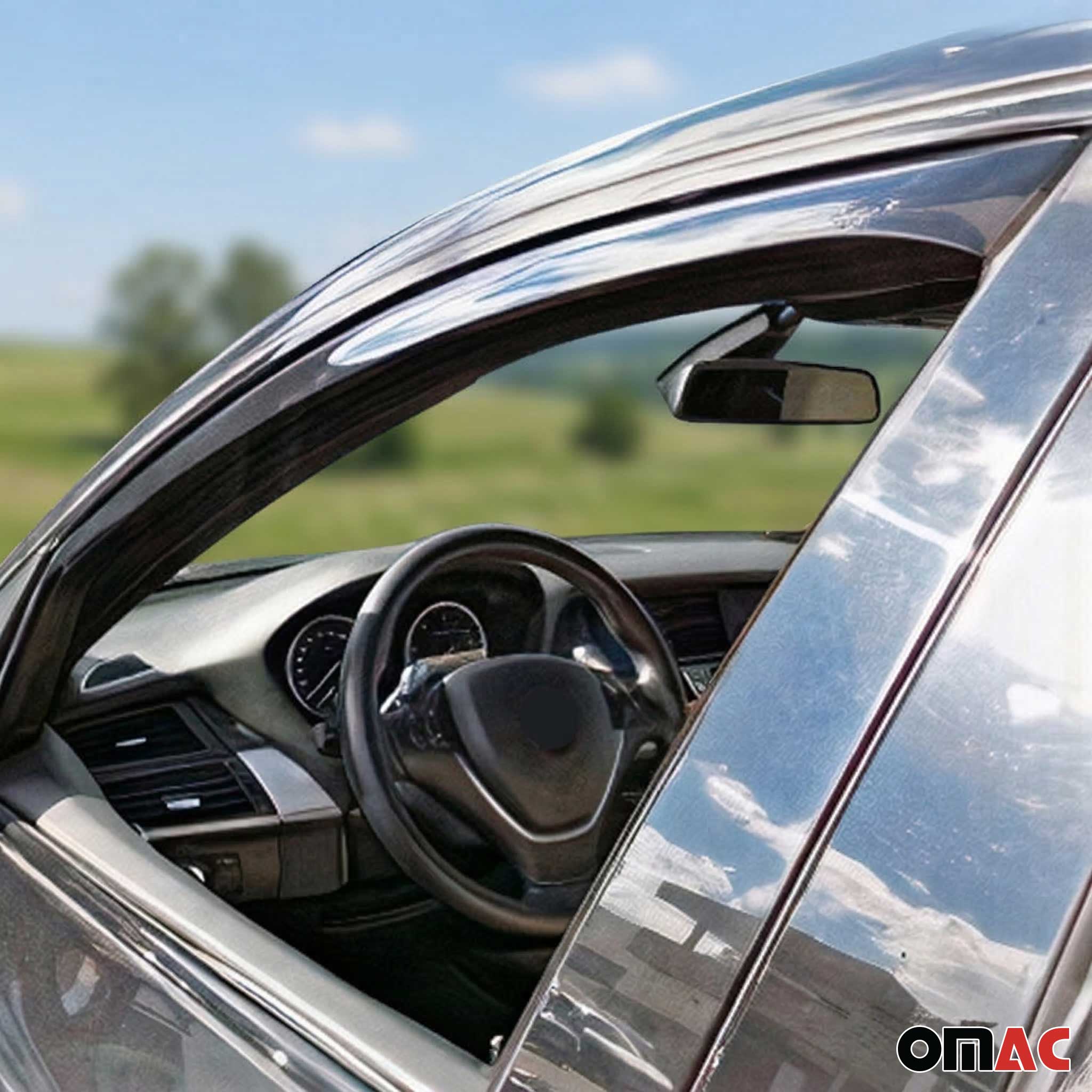 Windabweiser Regenabweiser für BMW X6 E71 E72 2007-2014 Dunkel Acryl 2tlg