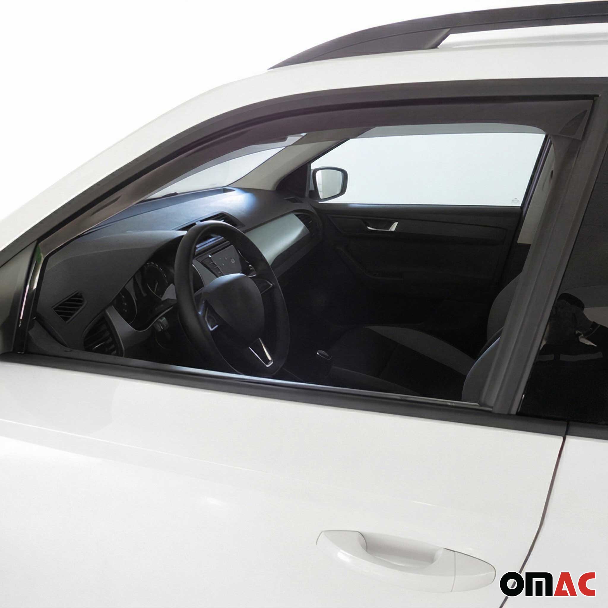 Windabweiser Regenabweiser für Skoda Fabia 2014-2020 Dunkel Acryl 2tlg