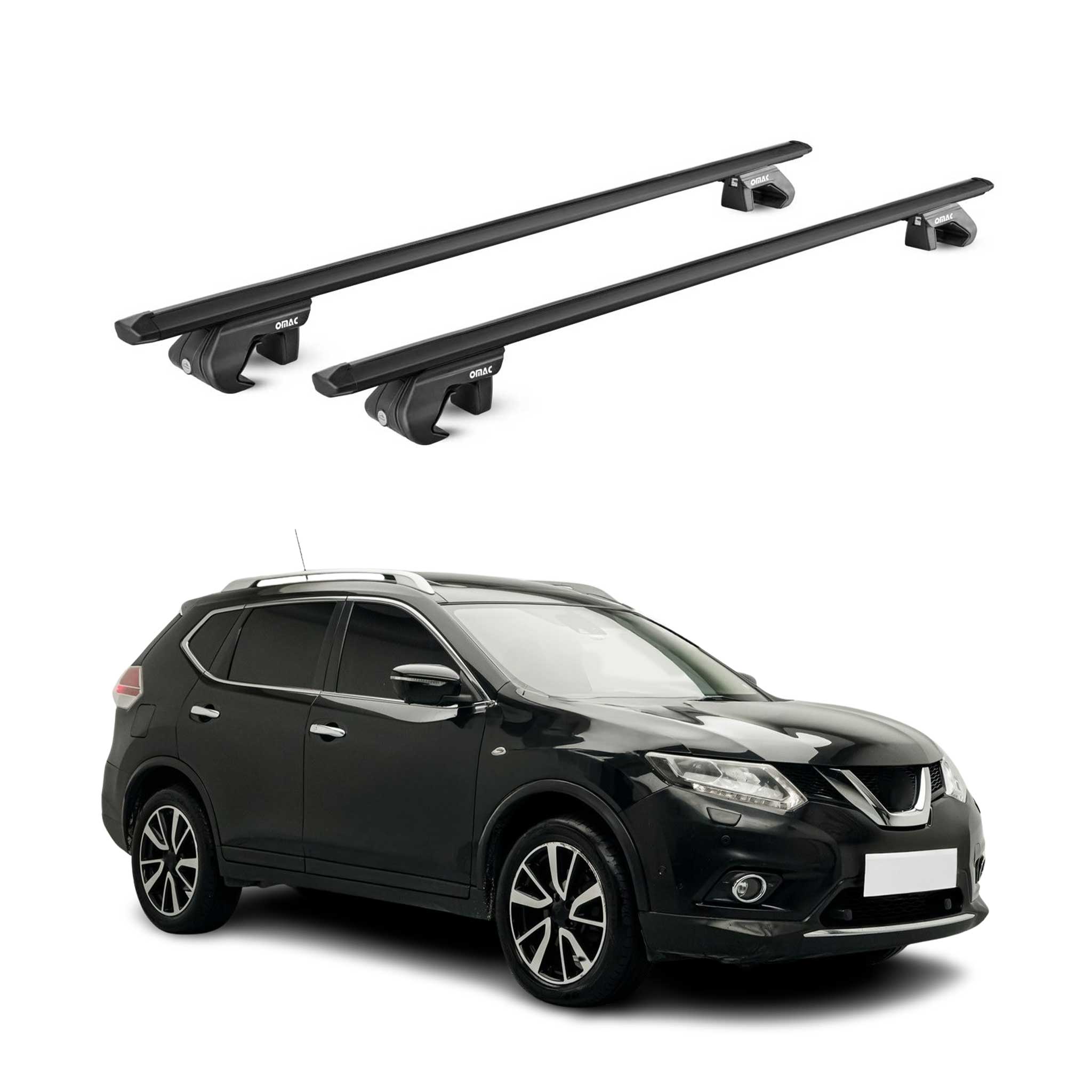 Dachträger Grundtäger für Nissan X-Trail T32 2014-2021 90kg Alu Schwarz 2x ABE