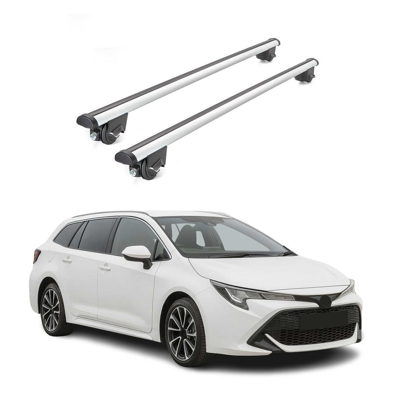 Dachträger für Toyota Corolla Kombi 2019-2020 Pre-FL 100kg Alu Silber 2x
