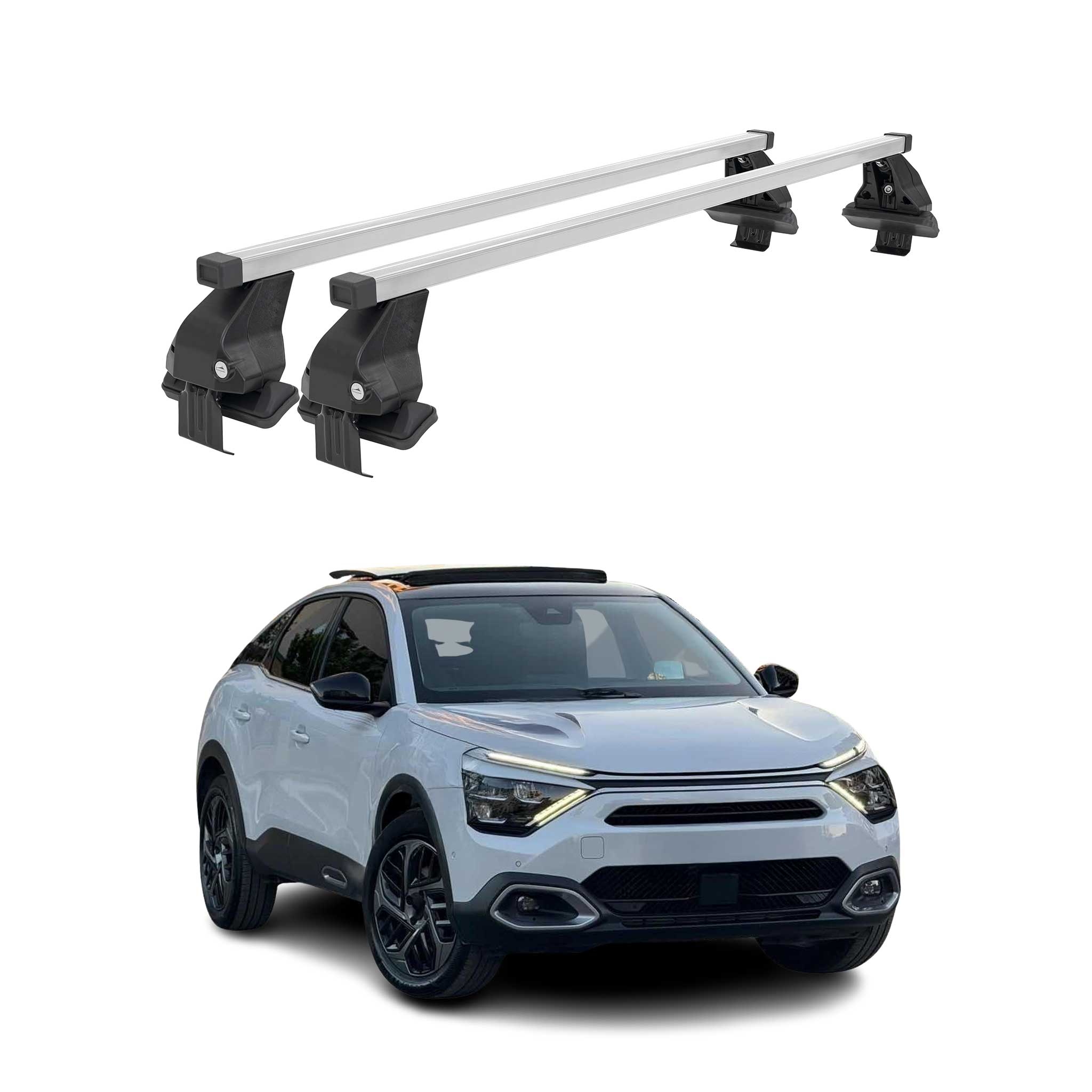 Menabo Dachträger Grundtäger für Citroen C4 2021-2026 50kg Stahl Silber 2 tlg