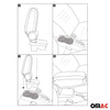 Mittelarmlehne Armlehne Mittelkonsole für Opel Corsa 2015-2019 PU-Leder ABS Grau