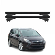 Menabo Dachträger für Opel Zafira C Tourer 2011-2019 Aluminium Schwarz 2 tlg