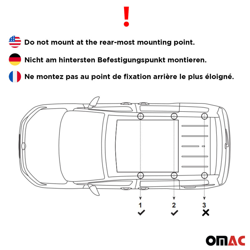 Dachträger Grundtäger für VW Caddy 2020-2025 75kg Aluminium Silber 2 tlg