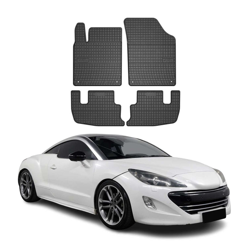 OMAC Gummi Fußmatten für Peugeot RCZ 2010-2015 Automatten Gummi Schwarz 4tlg