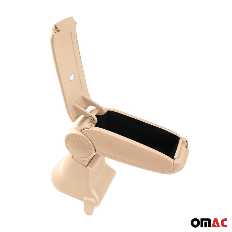 Mittelarmlehne Armlehne Mittelkonsole für Renault Clio 2012-2019 PU-Leder Beige
