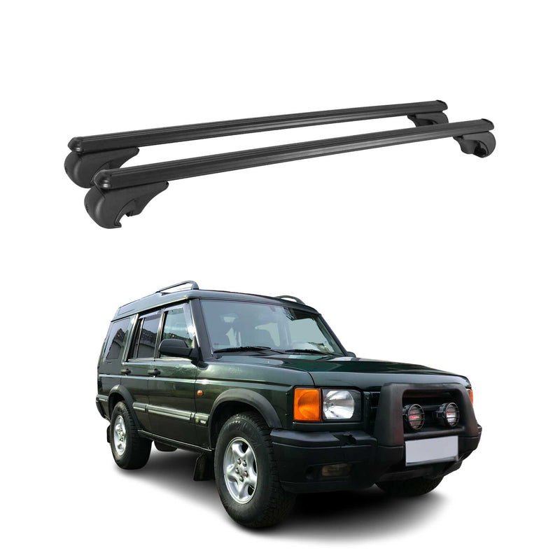 Dachträger für Land Rover Discovery 1998-2004 Gepäckträger Aluminium Schwarz 2x
