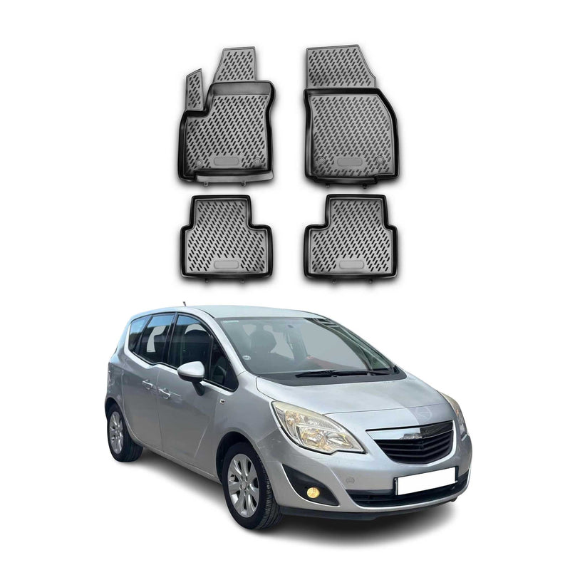 2010-2017 Opel Meriva B Fußmatten TPE Schwarz 4 tlg