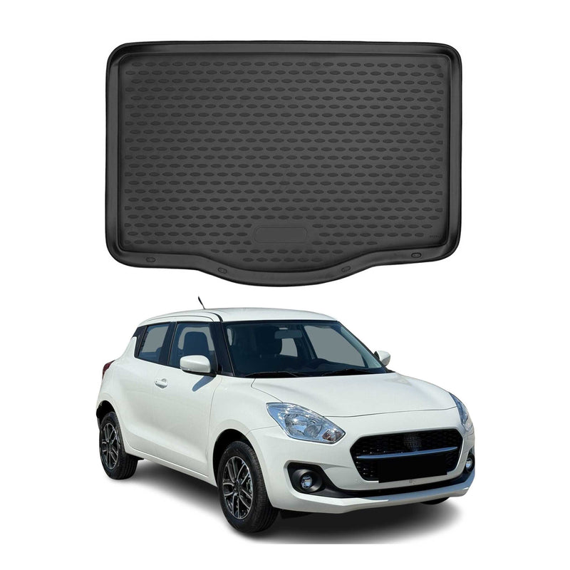 Kofferraummatte Kofferraumwanne für Suzuki Swift 2017-2021 Gummi TPE Schwarz