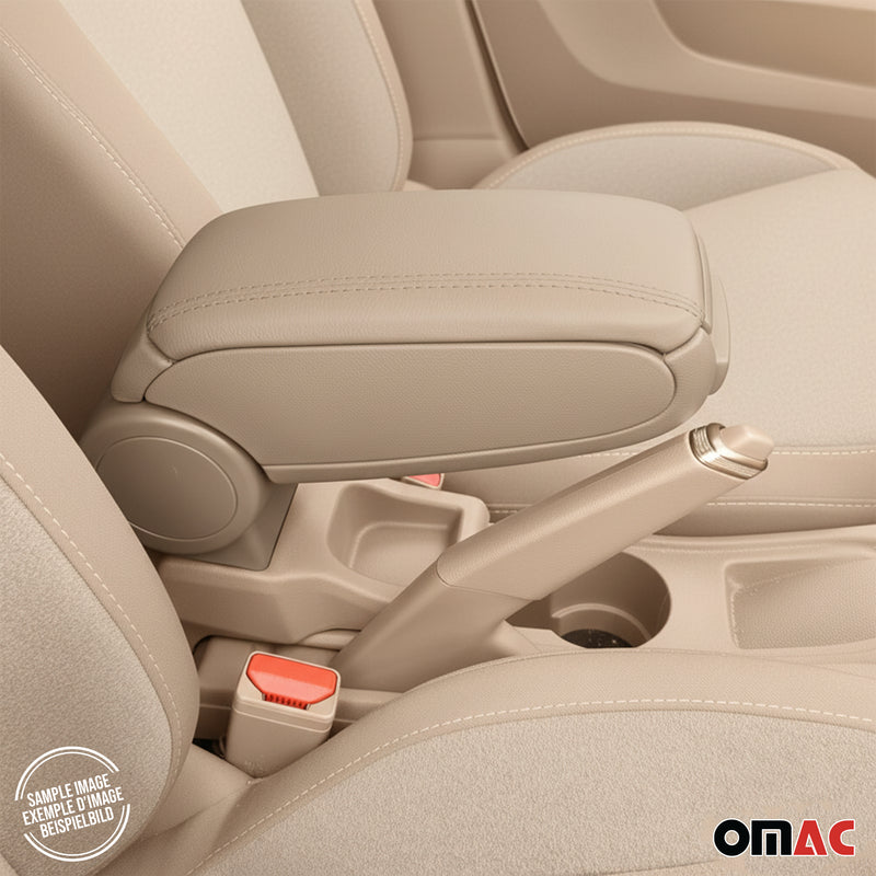 Mittelarmlehne Armlehne für Skoda Roomster 2006-2015 PU-Leder ABS Beige
