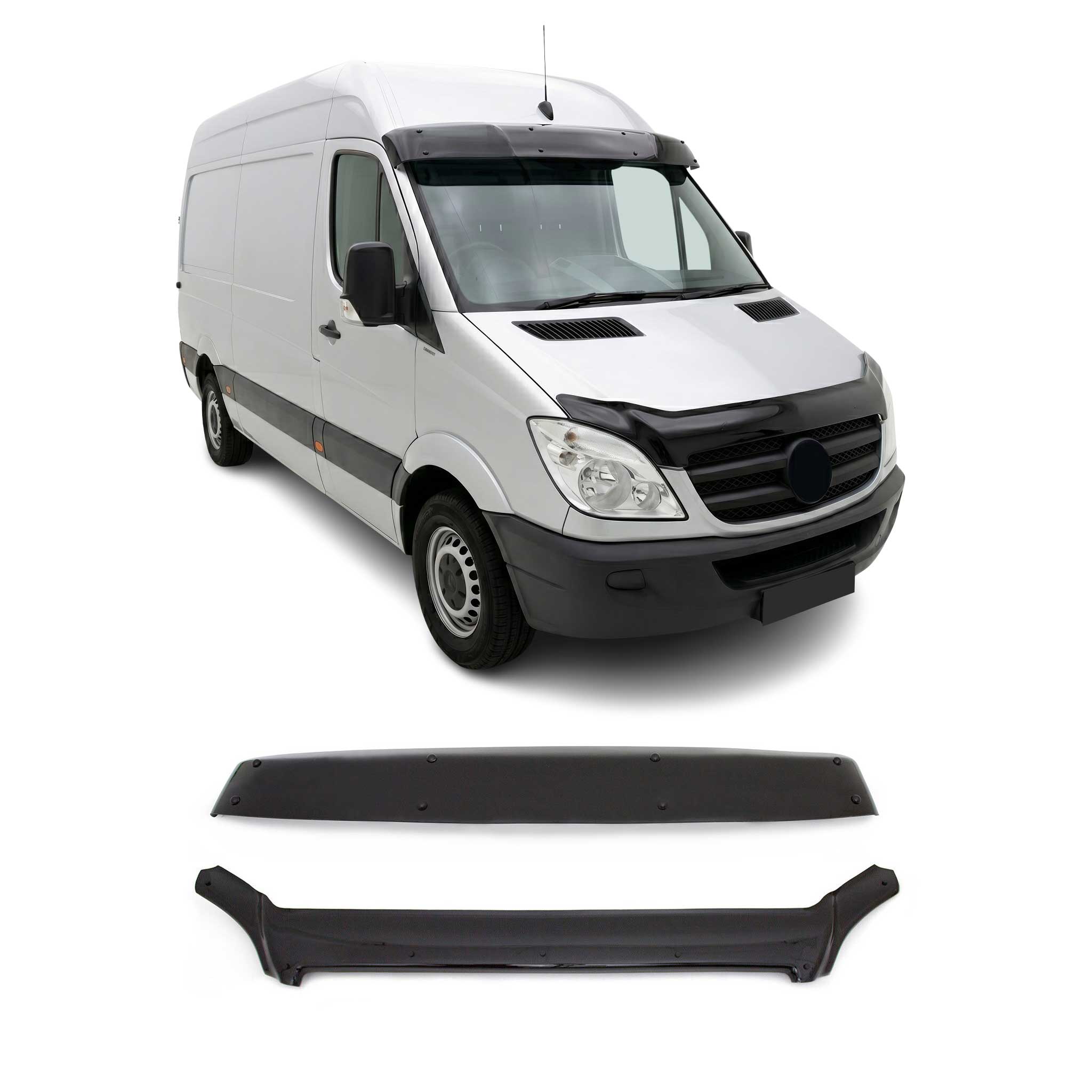 Sonnenblende Motorhaube Deflektor Set für Mercedes Sprinter W906 2006-2013 2tlg