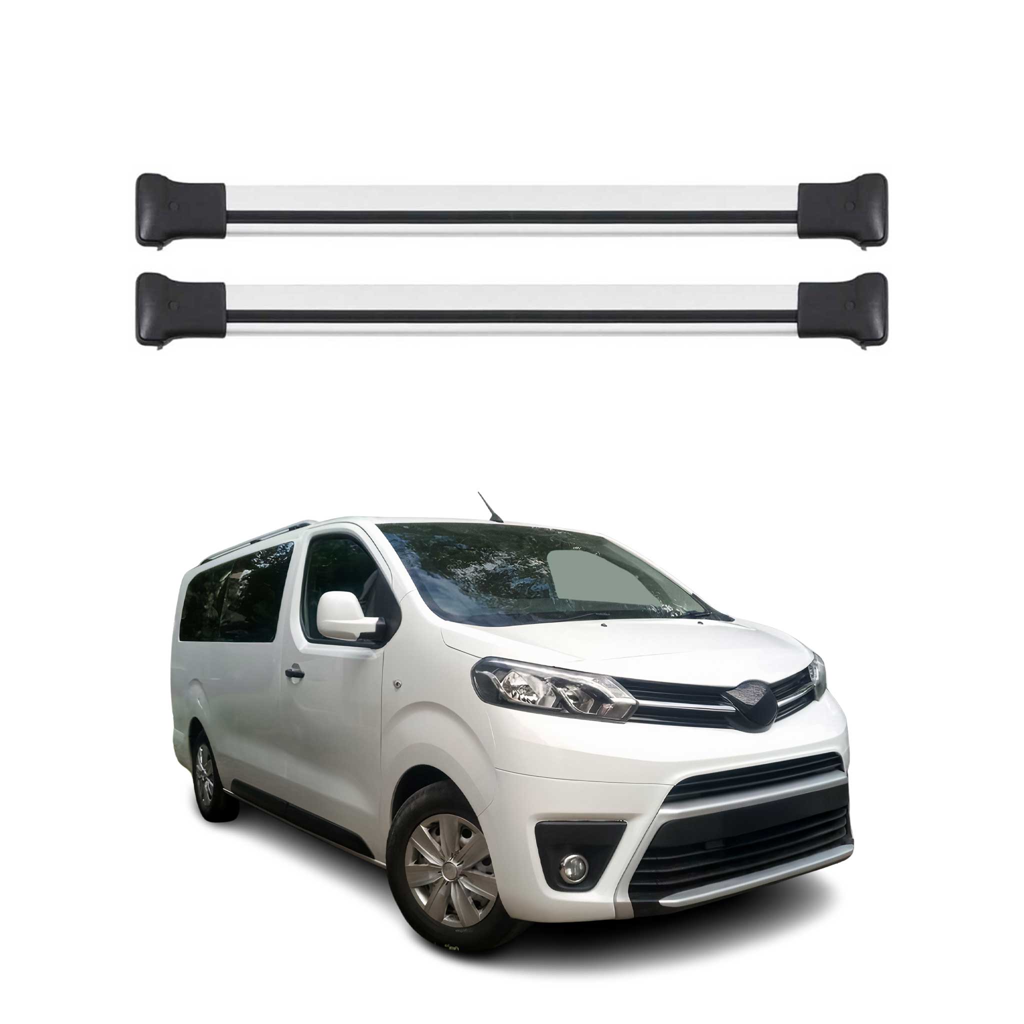 Dachträger Grundtäger für Toyota Proace 2016-2026 75kg Aluminium Silber 2 tlg