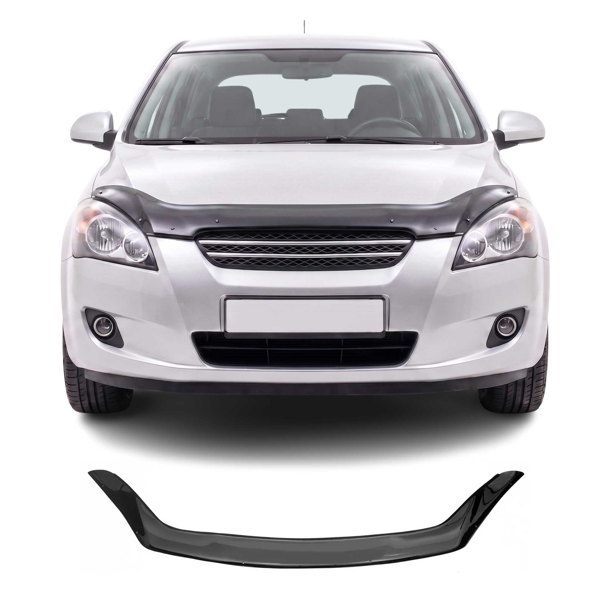 Motorhaube Deflektor Steinschlagschutz für Kia Ceed FL 2010-2012 Schwarz