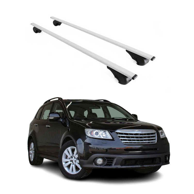 Dachträger Grundtäger für Subaru Tribeca 2005-2014 75kg Metall Silber 2 tlg
